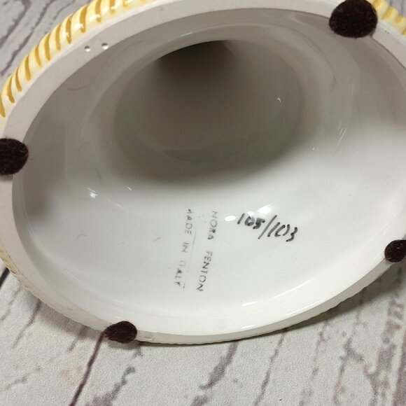 Floral Candle Holders Nora Fenton Made In Italy Set Of 2 Hand Painted Numbered - Picture 12 of 14